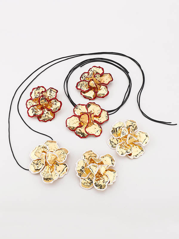 Flower Shape Tied Necklaces Accessories