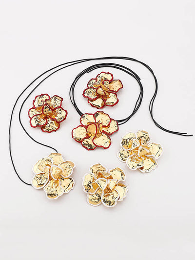 Flower Shape Tied Necklaces Accessories