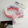 fashion stripe polka dots flannel bowknot hair band 1 piece