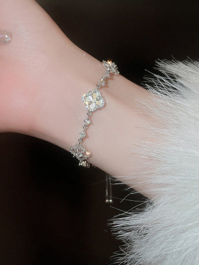 Adjustable Geometric Rhine Stones Shiny Bracelet Accessories