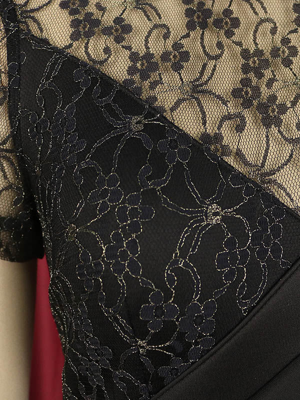 Bodycon High Waisted Ruffle Trim Solid Color Split-Joint Round-Neck Midi Dresses