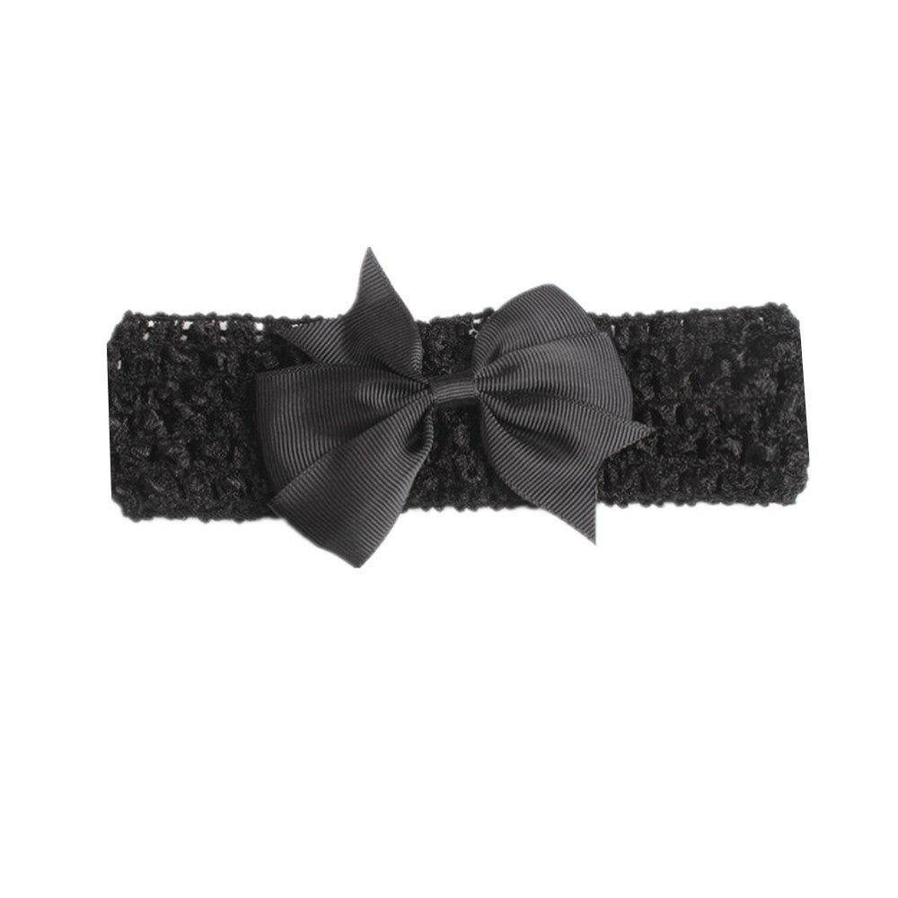fashion bow knot polyester cotton hollow out hair band