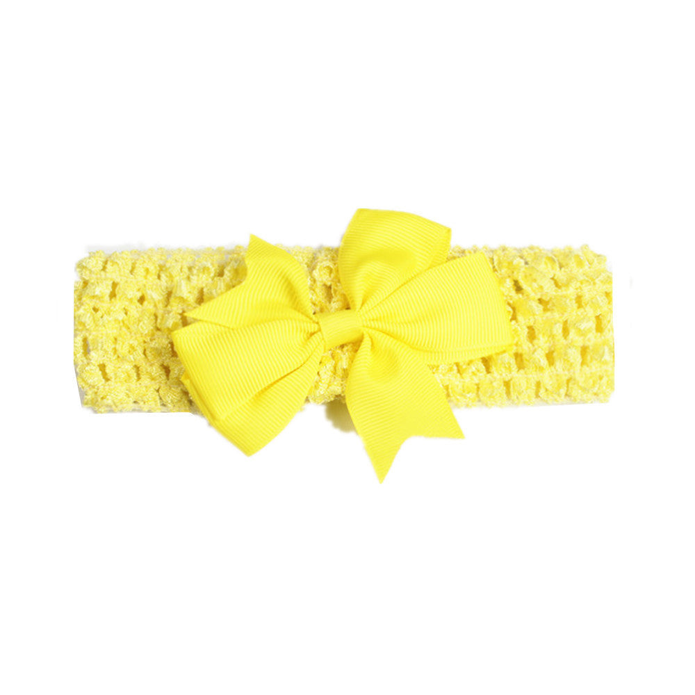 fashion bow knot polyester cotton hollow out hair band