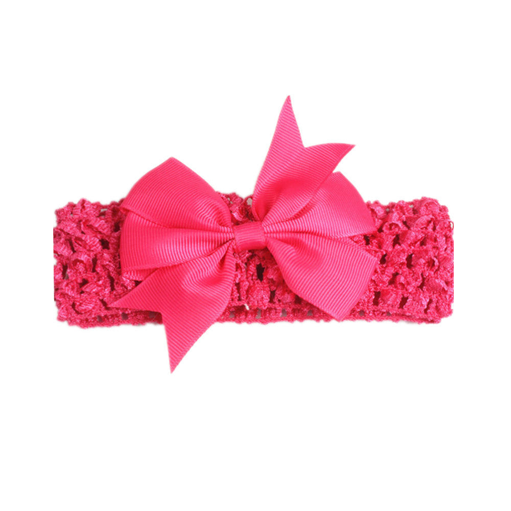 fashion bow knot polyester cotton hollow out hair band