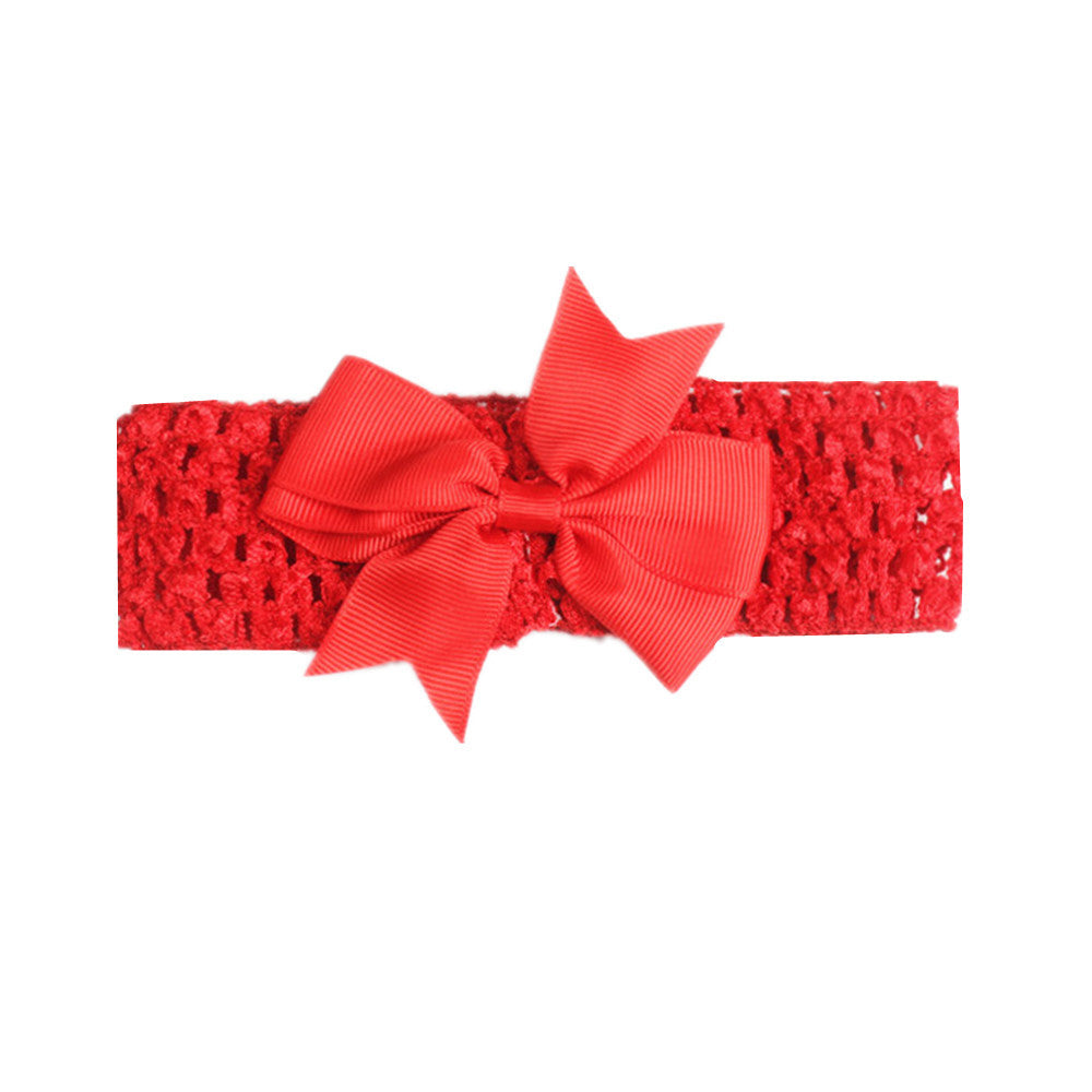 fashion bow knot polyester cotton hollow out hair band