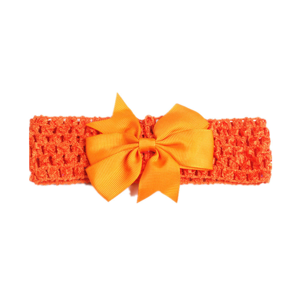 fashion bow knot polyester cotton hollow out hair band