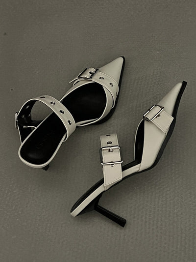 Buckle Pointed-Toe Pumps