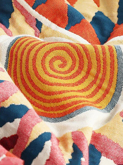 5 Layers Cotton Queen Throw Bed Cover 100% cotton Muslin Sofa Throw Boho Decor