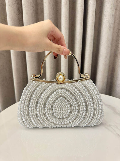Geometric Lock Rhine Stones Shiny Crossbody Bags Evening Bags & Clutches
