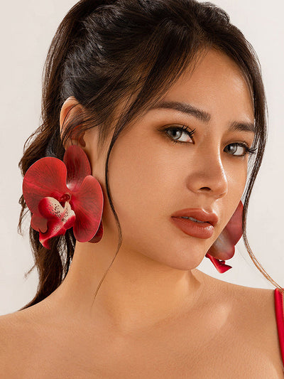 Flower Shape Drop Earrings