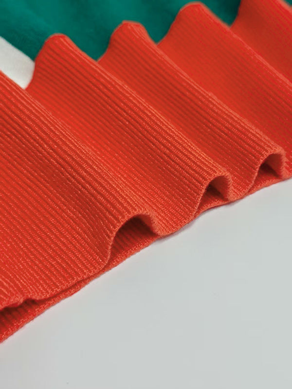 Short Sleeves Skinny Buttoned Contrast Color Lapel Polo-Style T-Shirts Tops