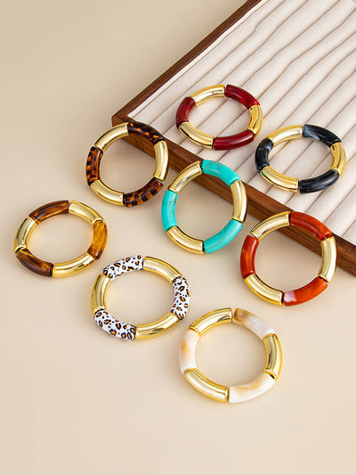 Contrast Color Geometric Bracelet Accessories