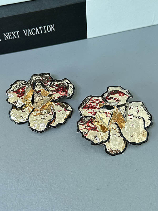Flower Shape Geometric Earrings Accessories