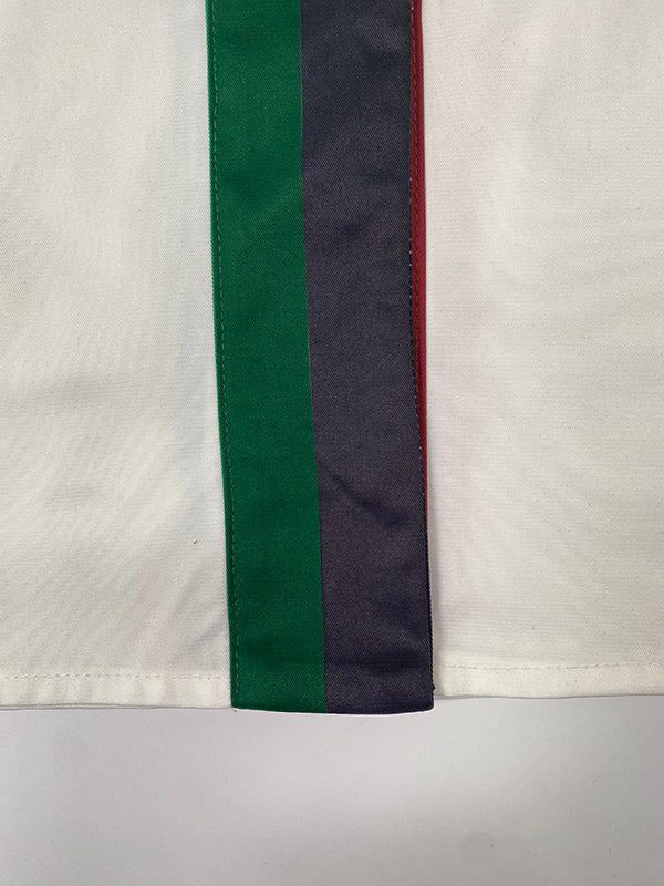 Long Sleeves Loose Contrast Color Pleated V-Neck Blouses&Shirts Tops