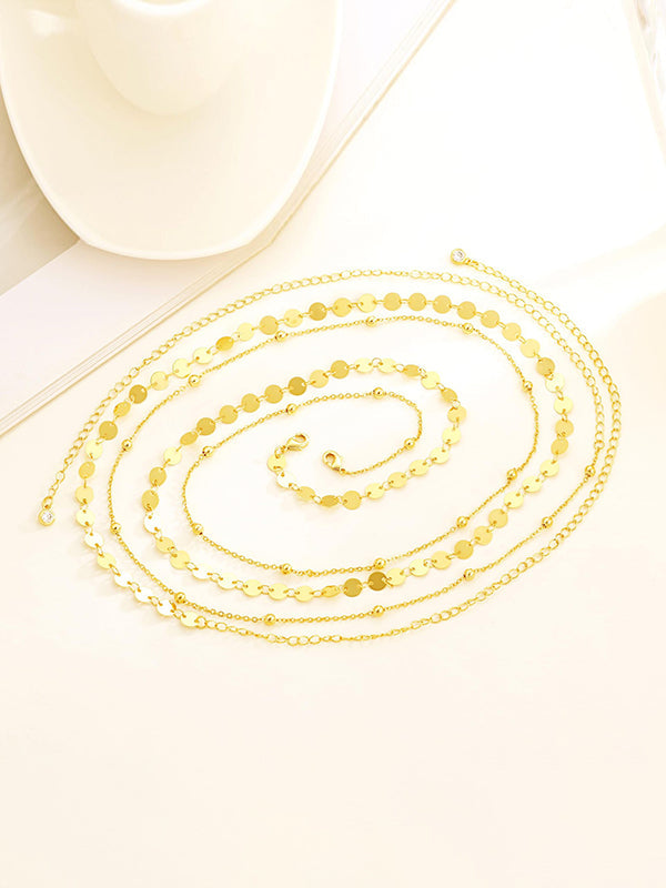 Chains Solid Color Waist Chain Accessories