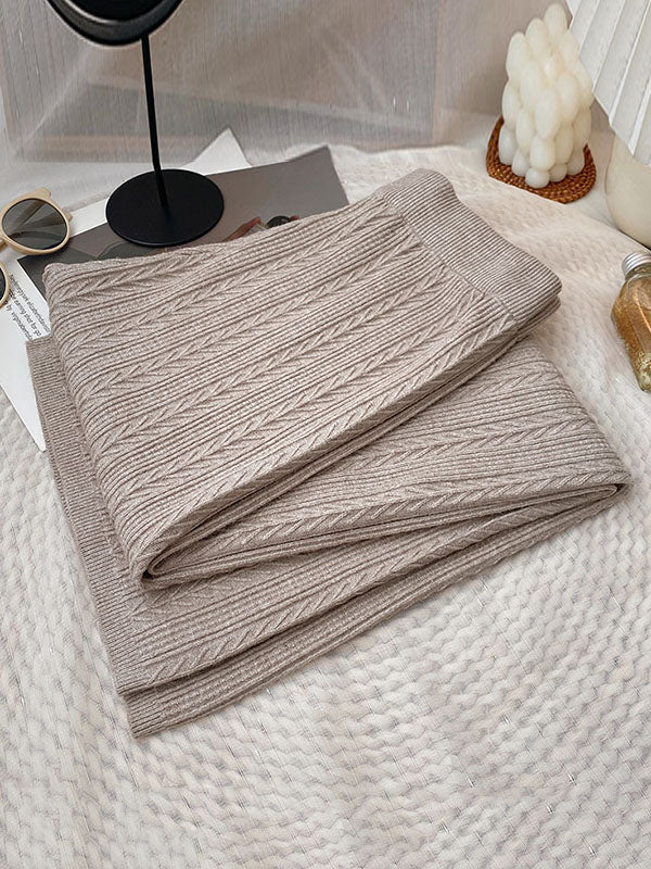 High Waisted Loose Solid Color Pants Trousers