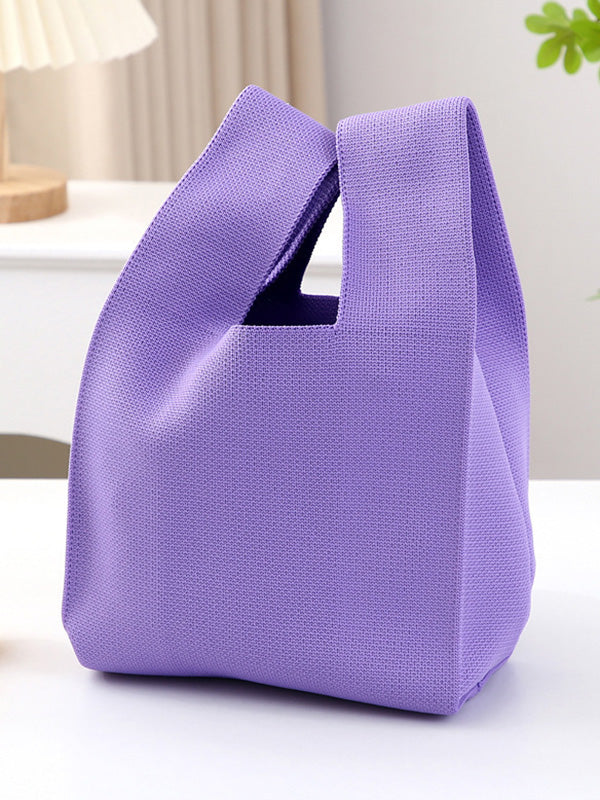Geometric Solid Color Handbags