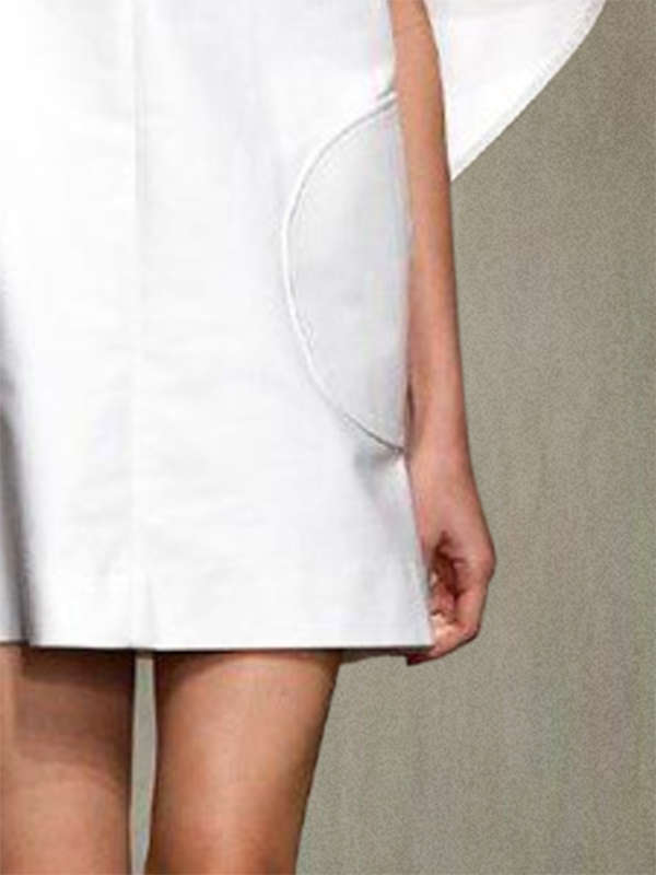 Half Sleeves Loose Solid Color Deep V-Neck Mini Dresses