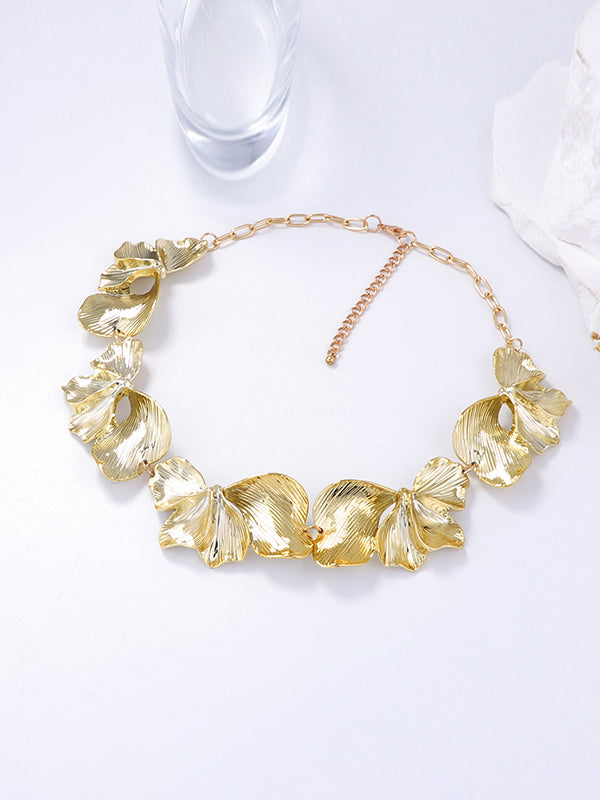 Chains Pleated Solid Color Split-Joint Necklaces Accessories