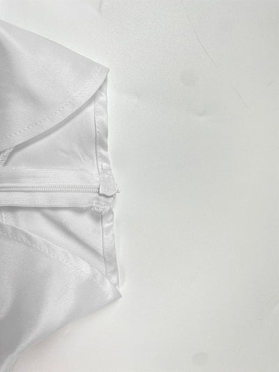 Half Sleeves Loose Elasticity Printed Split-Front Stand Collar Maxi Dresses