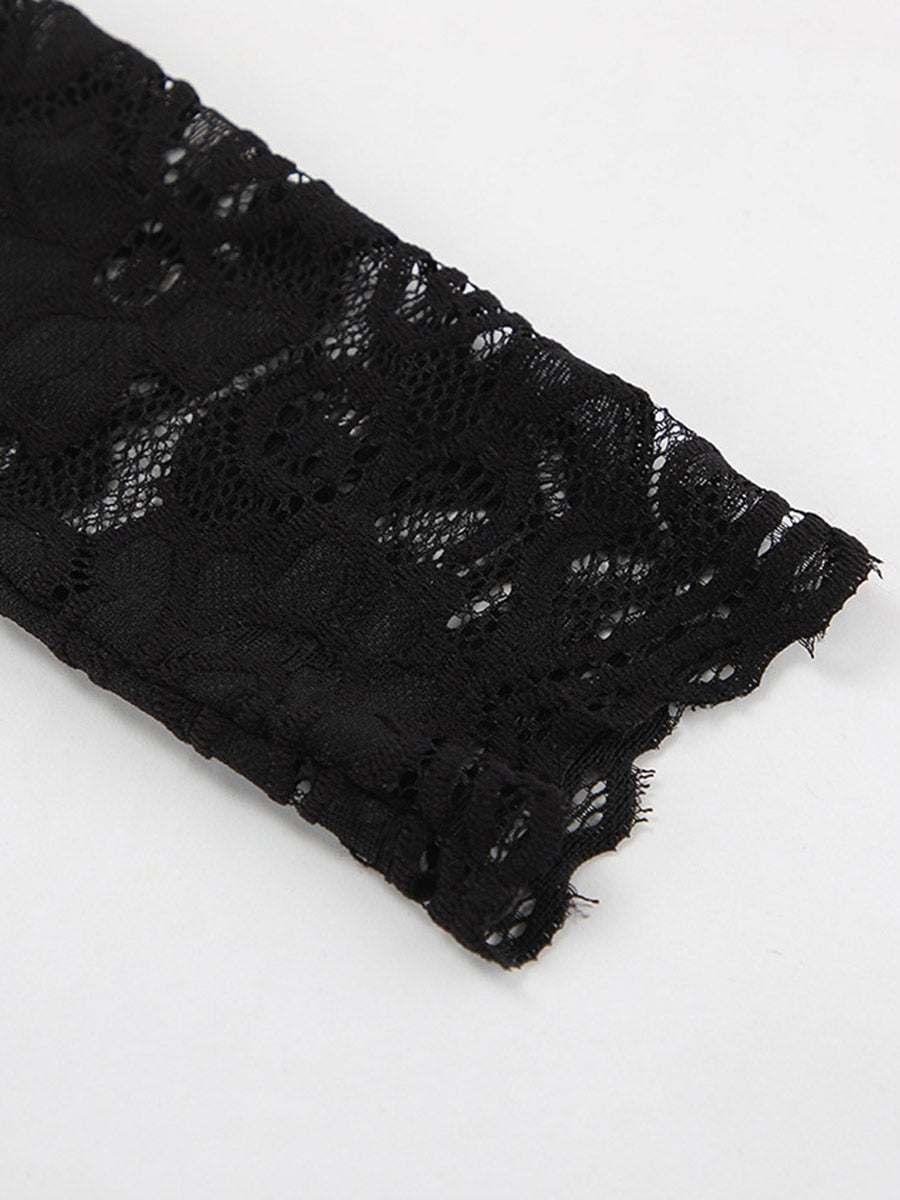 Bodycon High Waisted See-Through Solid Color Split-Joint Round-Neck Cover-Up Maxi Dresses