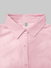 A-Line Long Sleeves Layered Pleated Pockets Solid Color Split-Joint Lapel Midi Dresses Shirt Dress