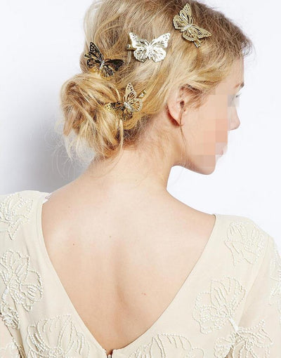 Women's Casual Simple Style Streetwear Butterfly Alloy Plating Hair Clip