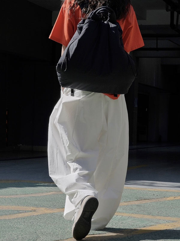 Loose Wide Leg Solid Color Split-Joint Casual Pants Bottoms Trousers