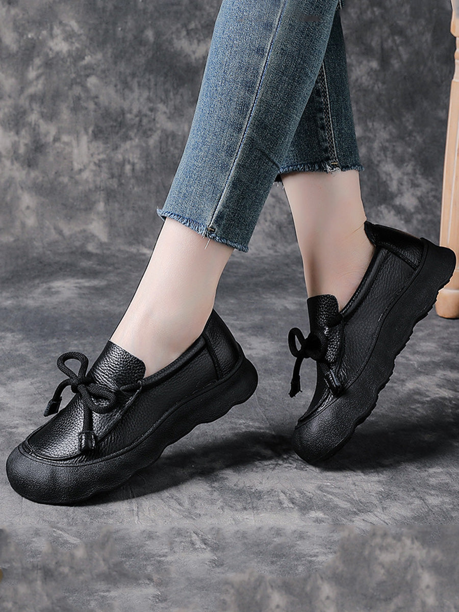Women Summer Genuine Leather Platform Shoes