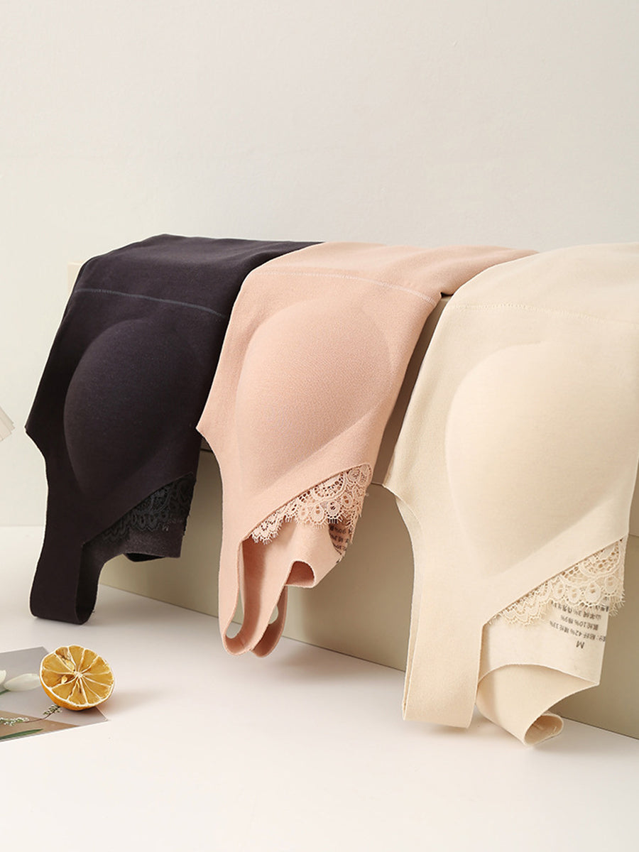 Women Autumn Warm Pure Color V-Neck Lace Base Vest