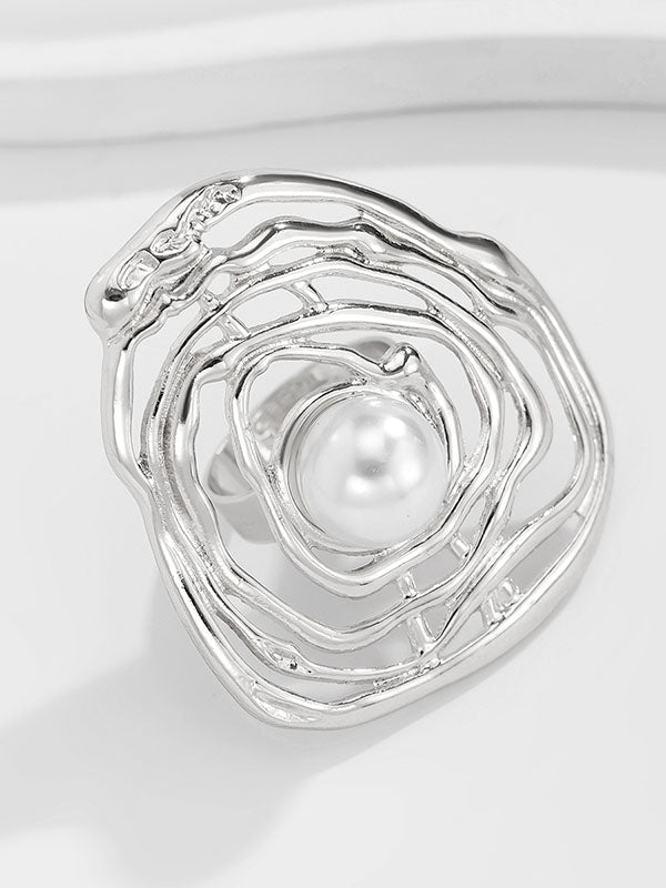 Geometric Hollow Rings Accessories