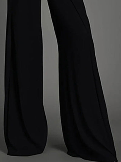 Loose Wide Leg High-Waisted Solid Color Pants Trousers