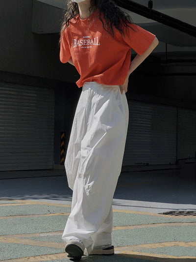 Loose Wide Leg Solid Color Split-Joint Casual Pants Bottoms Trousers