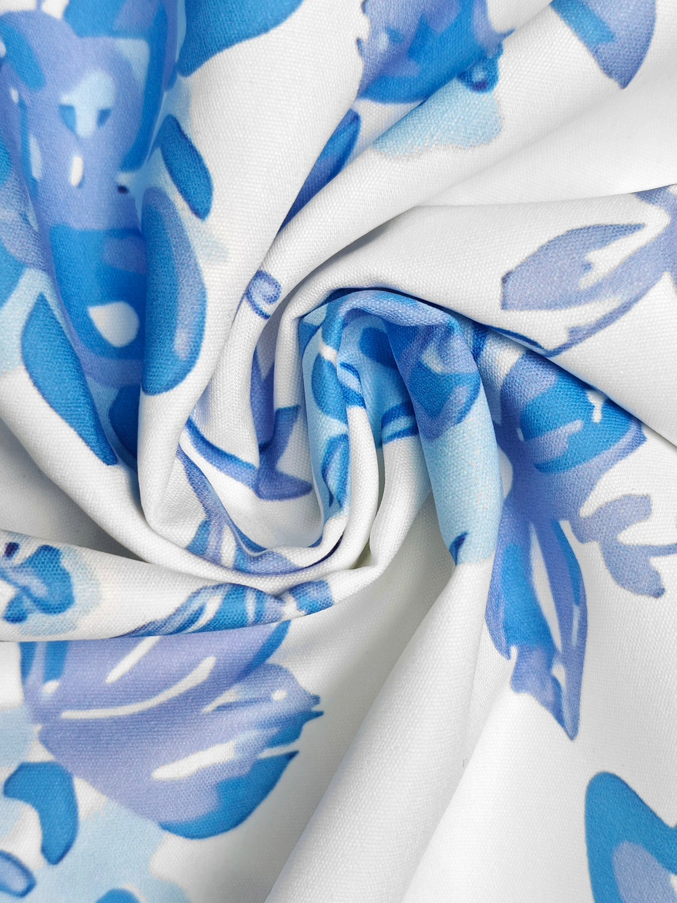 Flared Sleeves Loose Flower Print Split-Joint Split-side Deep V-Neck Midi Dresses