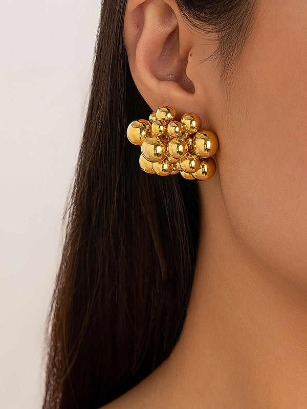 Geometric Solid Color Earrings Accessories