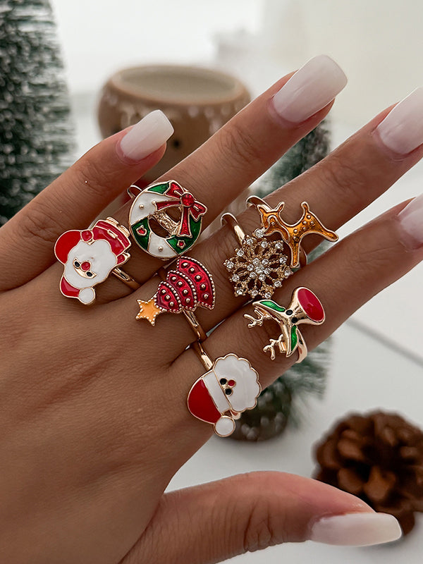 7 Pcs Geometric Rings Accessories