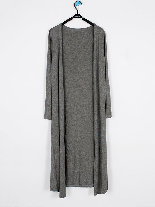 Casual Loose Long Sleeves Solid Color Outerwear