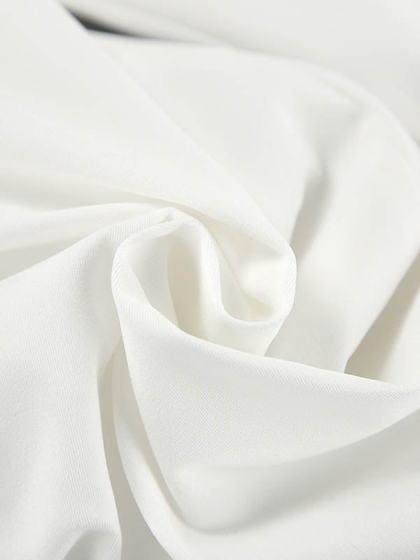 Long Sleeves Loose Buttoned Elasticity Pockets Solid Color Off-The-Shoulder Blouses&Shirts Tops