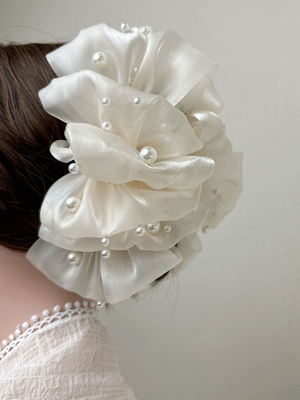 Flower Shape Gauze See-Through Clawclip Hairclaw