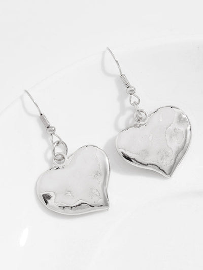 Normcore Chains Geometric Heart Shape Drop Earrings