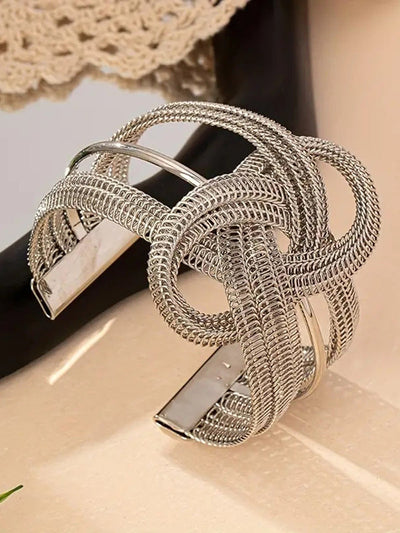 Chains Geometric Interlace Layered Bracelet Accessories