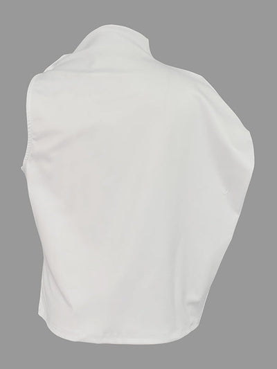 Loose Sleeveless Floral Printed High Neck Vest Top