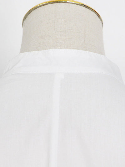 Stylish Loose Long Sleeves Buttoned Falbala Belted Solid Color Stand Collar Blouses&Shirts Tops