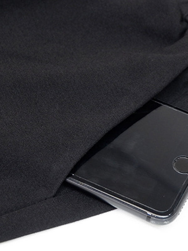 Original Creation Irregularity False Two Solid Color Casual Pants Bottoms