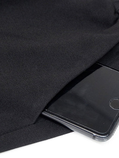 Original Creation Irregularity False Two Solid Color Casual Pants Bottoms