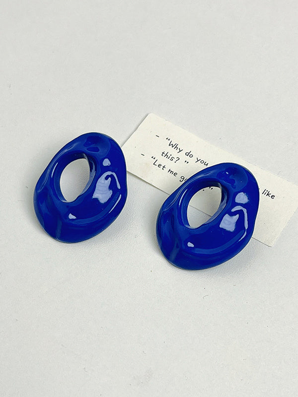 Geometric Solid Color Drop Earrings