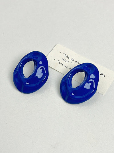 Geometric Solid Color Drop Earrings