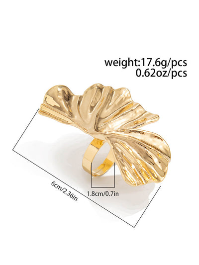 Irregularity Geometric Pleated Rings Accessories
