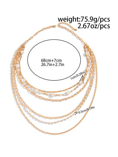 Normcore Geometric Layered Necklaces Accessories