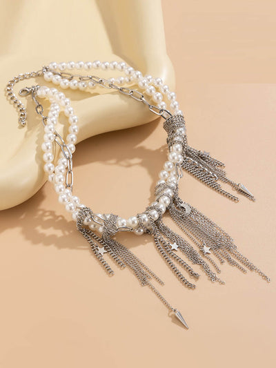 Chains Geometric Tasseled Necklaces Accessories